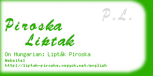piroska liptak business card